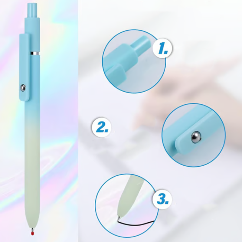 5-pack Utdragbara Svartbläckpennor