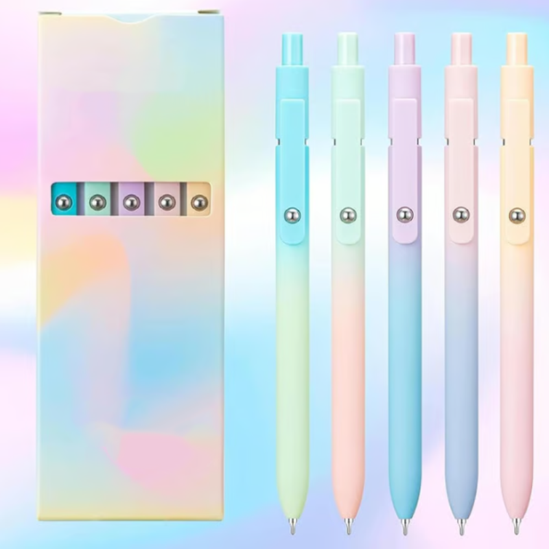 5-pack Utdragbara Svartbläckpennor