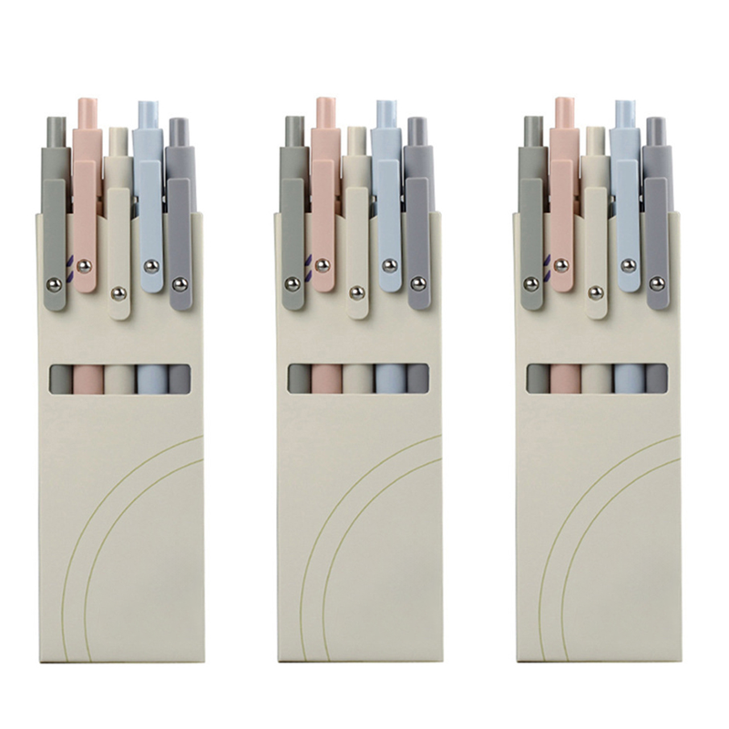 5-pack Utdragbara Svartbläckpennor
