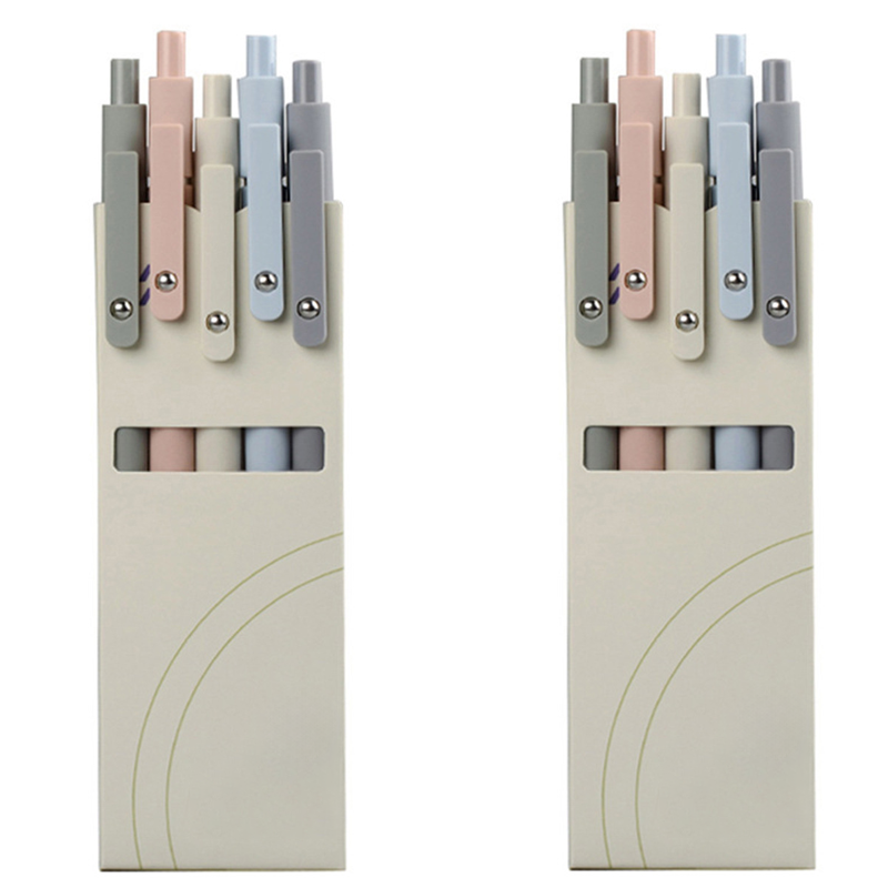 5-pack Utdragbara Svartbläckpennor