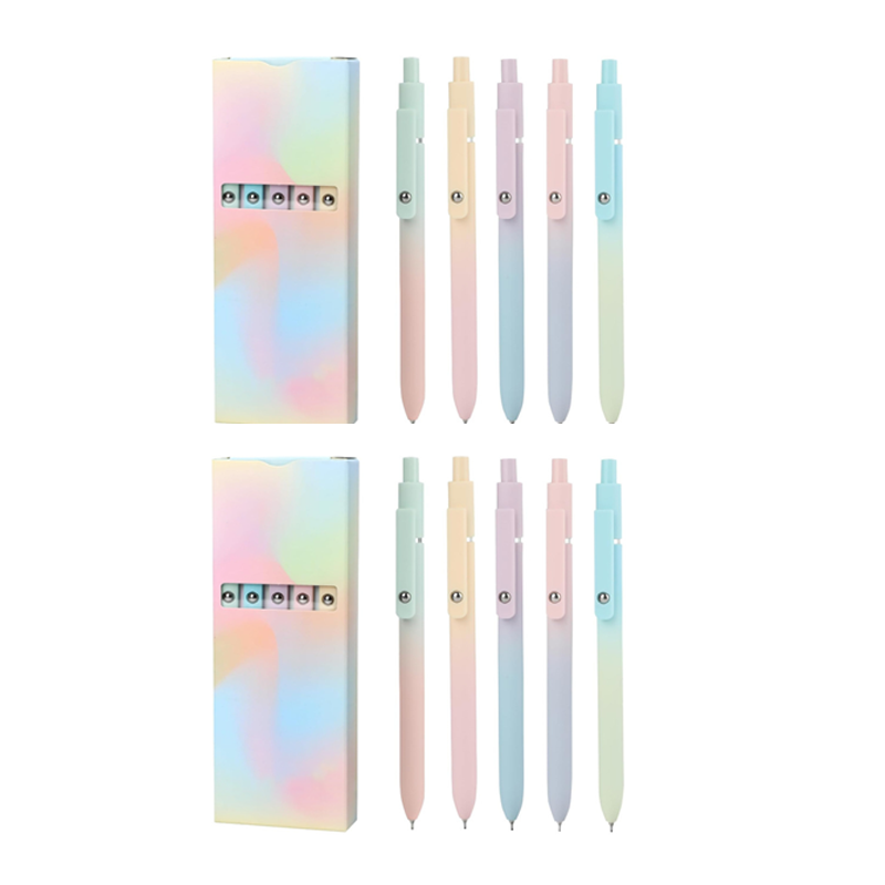 5-pack Utdragbara Svartbläckpennor