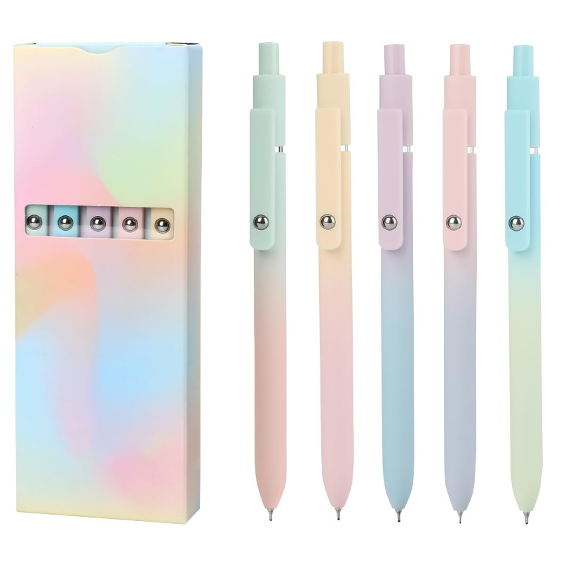 5-pack Utdragbara Svartbläckpennor