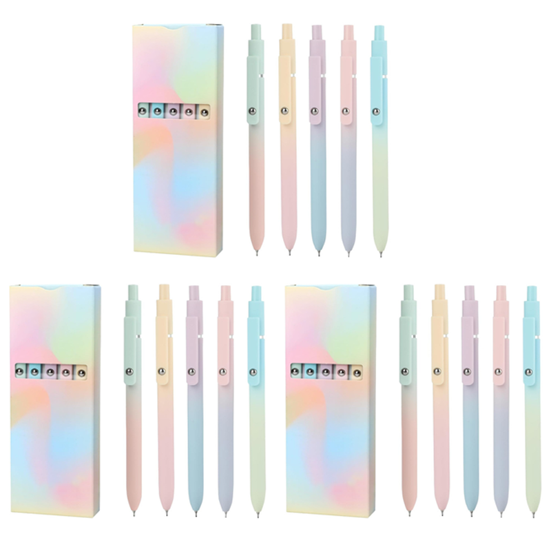 5-pack Utdragbara Svartbläckpennor
