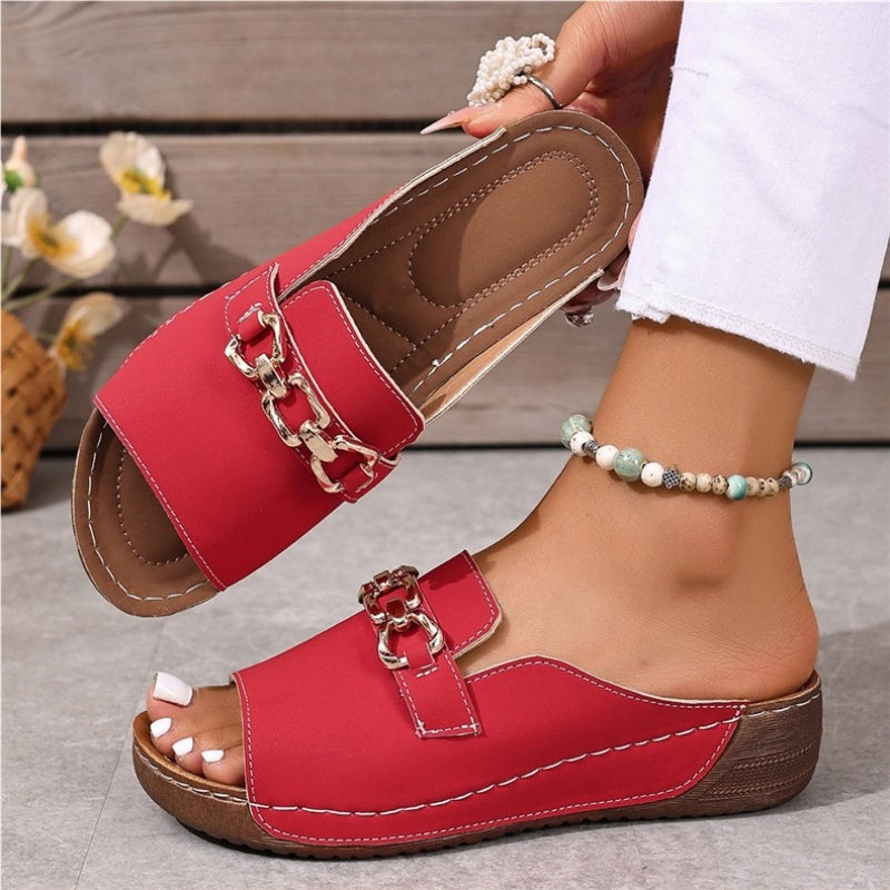 👡✨Orthopädische Sandalen mit goldener Schnalle