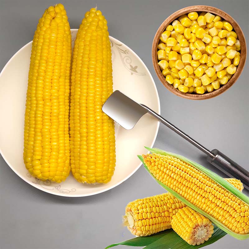 🌽Edelstahl-Einfachreinigung-Langstiel-Maisplaner
