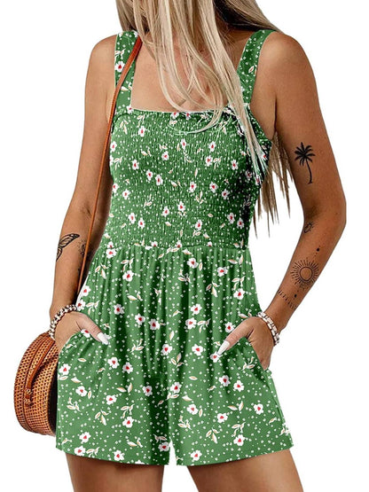 ⏰Heißer Verkauf 50% Rabatt💃Ärmelloser, lockerer, lässiger Sommer-Overall mit Smock-Details💕