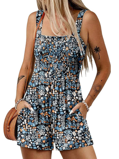 ⏰Heißer Verkauf 50% Rabatt💃Ärmelloser, lockerer, lässiger Sommer-Overall mit Smock-Details💕
