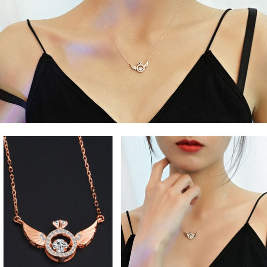 💖 60% Rabatt Geschenkangebot zum Muttertag💖Engelsflügel Strass Halskette