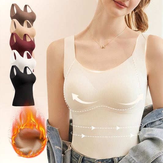 🌟💥Goddess Day Sale🌸 50% OFF! Warm Women's Vest with Built-in Bra - Comfortable Fit, Stylish and Versatile, Perfect Goddess Gift!