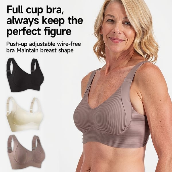 🎁Kaufen Sie 1 und erhalten Sie 3 Packungen💕Gerippter Push-up-BH für Frauen, verstellbar, kabellos💃