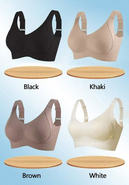 🎁Kaufen Sie 1 und erhalten Sie 3 Packungen💕Gerippter Push-up-BH für Frauen, verstellbar, kabellos💃