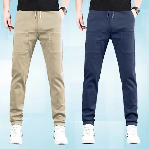 Sommer-Eis-Seide, wasserdicht, hohe Elastizität, Freizeit-Hose für Herren