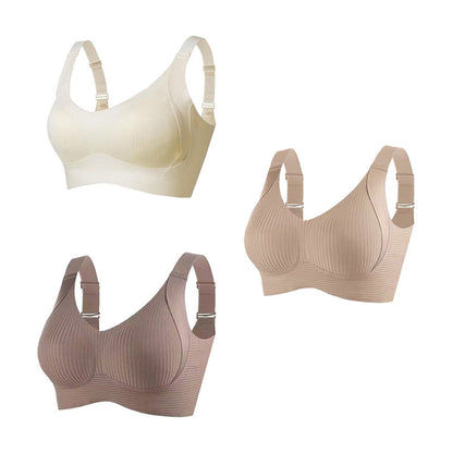 🎁Kaufen Sie 1 und erhalten Sie 3 Packungen💕Gerippter Push-up-BH für Frauen, verstellbar, kabellos💃