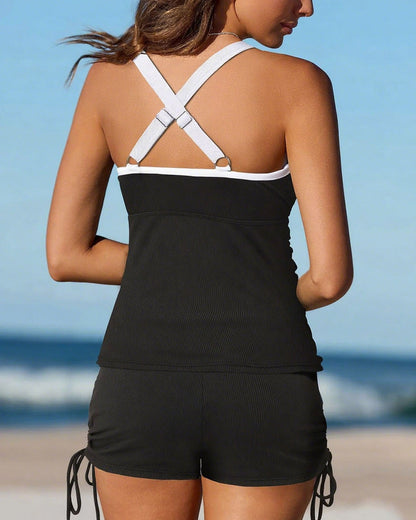 🏖️Letzter Tag! 60% REDUKTION - 💥🏝️ZWEITEILIGES TANKINI-SET MIT BAUCHANSATZ