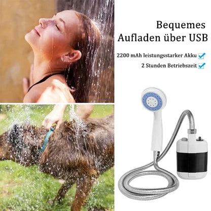 🚿 🔥 Tragbare Campingdusche mit einstellbarem Durchfluss - für eine einfache und bequeme Reinigung im Freien!