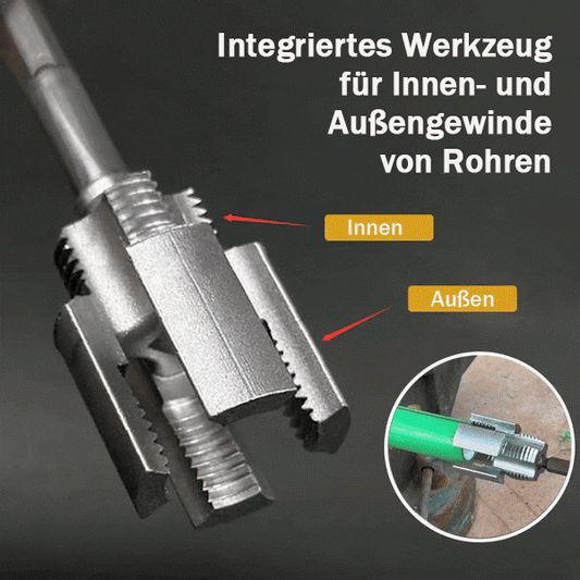 🔥Heißer Verkauf - 50% Rabatt🔥Integriertes Innen- und Außengewindewerkzeug für Rohre