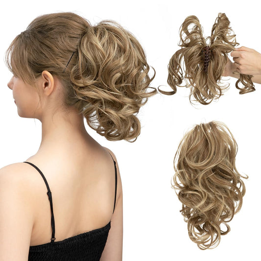 ✨2025 Neues Styling - Flexibler Metall-Krallen-Clip Kurzer Pferdeschwanz Haarverlängerung, Kaufe 1 und erhalte 1 kostenlos