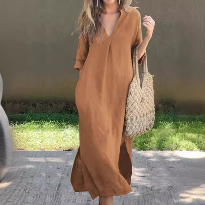 40% OFF🔥Elegant V-Neck Slit Dress