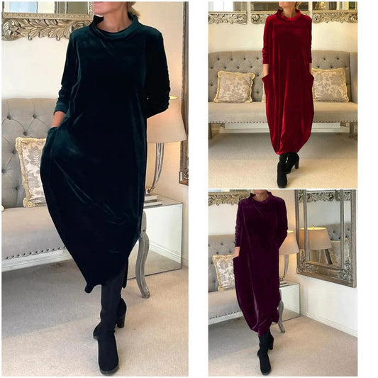 🔥Hot Sale 60% OFF 🔥New slimming long dress with round neck.