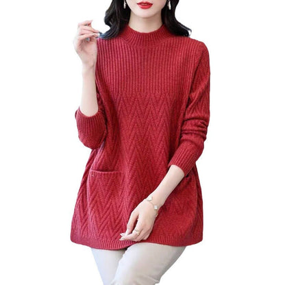 🎁Gift Choice🎁 - Women's Mid-Length Half Turtleneck Sweater