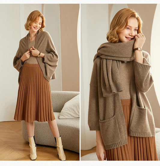 🎁Ideal Gift🎁 - Cashmere Warm Dual Purpose Shawl Scarf Cardigan