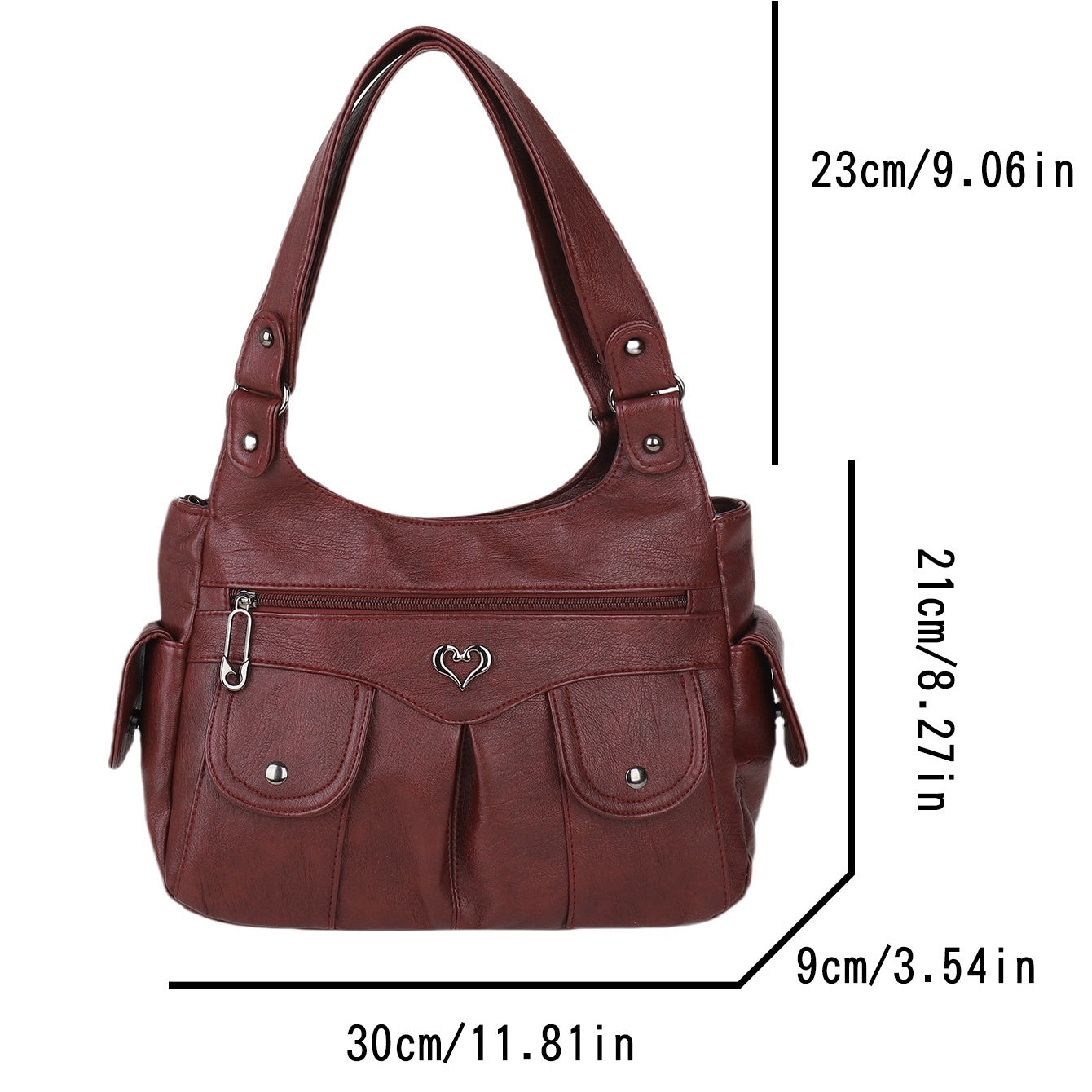 Damen-Tragetasche aus weichem Leder mit mehreren Taschen💗💗Extra großes Fassungsvermögen für all Ihre Habseligkeiten