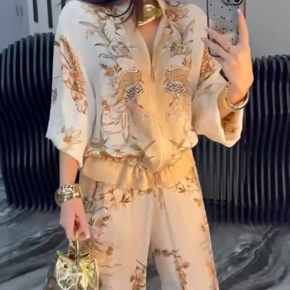 🌸Frühjahrsangebote🌸 Elegantes zweiteiliges Set mit Reißverschluss für Damen