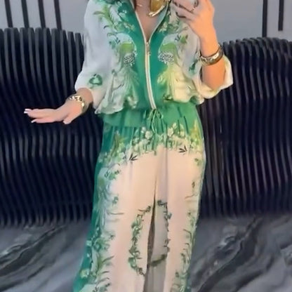 🌸Frühjahrsangebote🌸 Elegantes zweiteiliges Set mit Reißverschluss für Damen