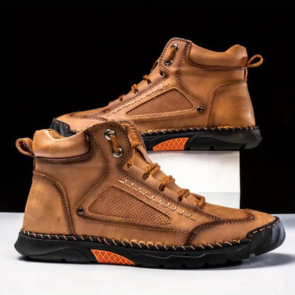 ⏳Begrenzte Zeit 50% Rabatt💥Stilvolle handgenähte Herrenstiefel mit flacher Sohle