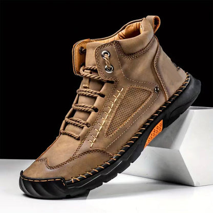 ⏳Begrenzte Zeit 50% Rabatt💥Stilvolle handgenähte Herrenstiefel mit flacher Sohle