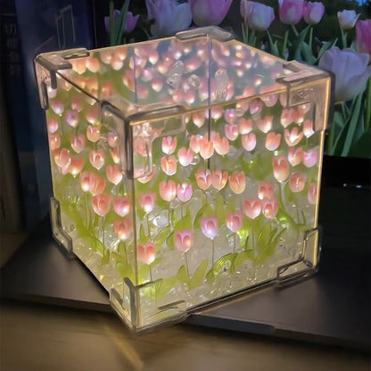 🌷 Oster-Sonderangebote 45% Rabatt! 🥚✨Magischer Würfel DIY Tulip Mirror Light