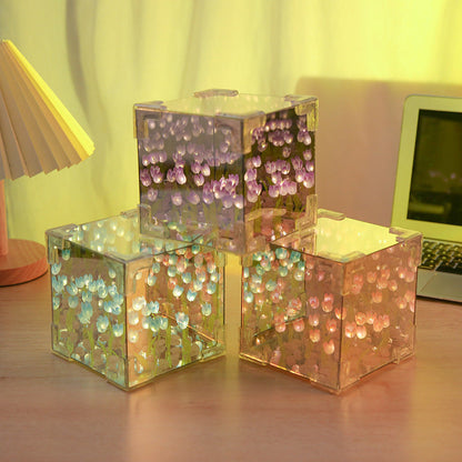 🌷 Oster-Sonderangebote 45% Rabatt! 🥚✨Magischer Würfel DIY Tulip Mirror Light