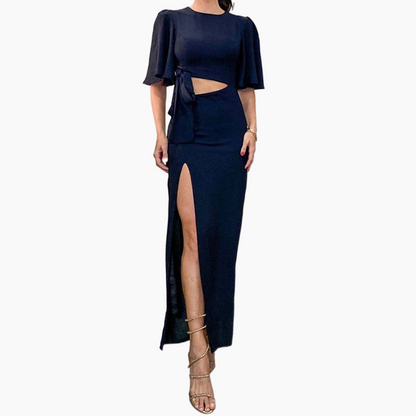 🩷🔥Backless Midi Dress with Waist Cutout and Slit