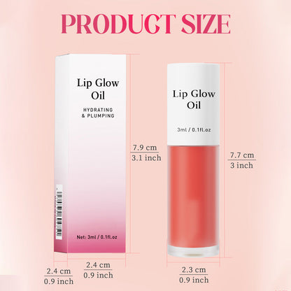 Obst- und Blumen-Dufthydratierender Lippenöl mit leuchtendem Finish