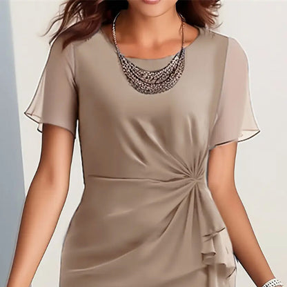 💃Elegantes Mode-Einfarbiges Kleid